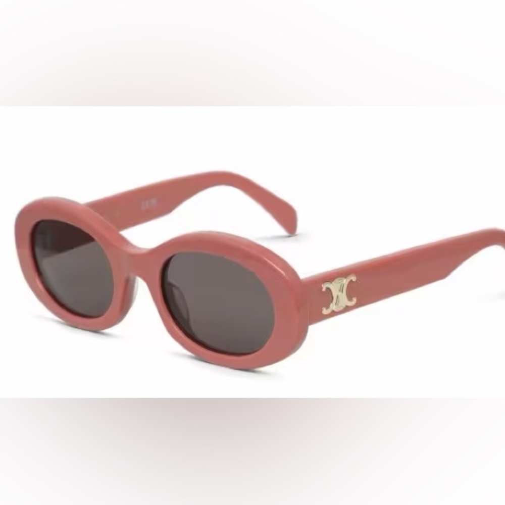 Pink Celine Triomphe Sunglasses in Acetate